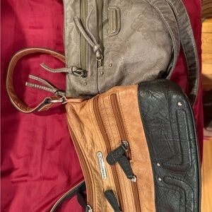 Brown and Black Crossbody Bag